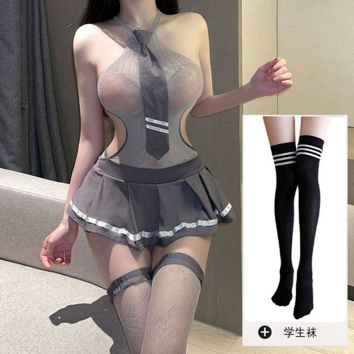 Clothing suit gray net sweet cool school girl net clothing underwear ...