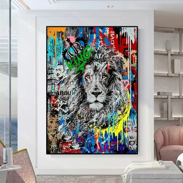 Abstract%20Lion%20Animal%20Graffiti%20Art%20Canvas%20Oil%20Painting%20Print%20Poster%20Pop%20Art%20Wall%20Picture%20for%20Living%20Room%20Home%20Decoration%20No%20Frame%20-%20Image%203