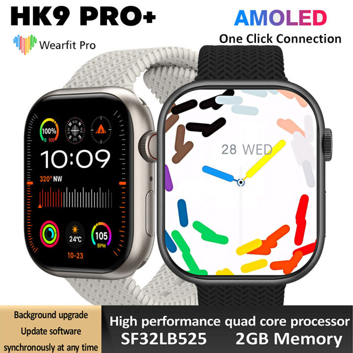 HK9 Pro Plus Gen3 AMOLED Smart Watch Men Women ChatGPT NFC Smartwatch 2GB ROM Dynamic Island Ai Watch Face for Android IOS 2023