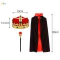 King Costume for Boys Medieval Costume for Role Play Performance Party Red. 