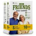 Friends Adult Diapers - 10pcs Pack - Small. 