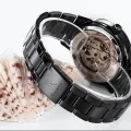Montre Femme Marque de Luxe IK Colouring Men Allochroic Glass Skeleton Auto Mechanical Watch Wristwatches Free Ship. 