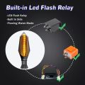 Universal  Motorcycle Turn Signals LED Light Flowing Flashing Indicator Sequential 12.8 V Tail Stop Signal Running Lamp. 