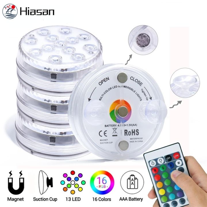 Submersible Led Lights with Remote, Waterproof IP68 Underwater Led ...