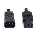 250V 10A Power Connector IEC 320 C14 Plug to C13 Socket & AC 250V 10A IEC 320 C13 Panel Mount Plug Connector Socket. 