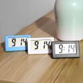 Durable Small Mini Triangle Clock Mute ABS Desk Digital Clock Electronic Simple Time Display. 