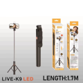 plokama live-k9 led selfie stick. 