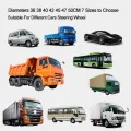 36CM】 Car Steering Wheel Cover Bus Truck For 36 38 40 42 45 47 50 CM Out Diameters Red Microfiber Steering-wheel. 