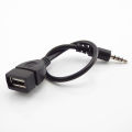 3.5mm jack male to USb Female jack 3.5 male Converter Headphone Earphone Audio Cable Adapter Connector Cord for mp3 4 phone pc. 