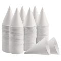 OYPFXMI White Paper Cone Cups, Snow Cone Cups,Coated Leakproof Cone Paper Cups for Slush, Shaved Ice, Water 200Pcs. 