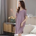 Women's Pajamas Summer Cotton Short Sleeve Sweet Korean Style Nightdress Floral Dress Thin plus Size Homewear. 