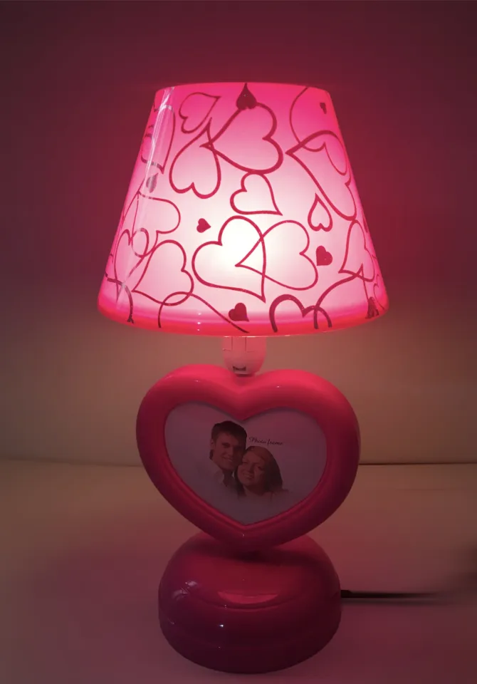 Lovely Desk Night Lamp With Photo Frame Plug Extension Corded