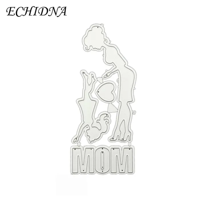 ECHIDNA Mother Day Greeting Card Cutting Dies DIY Scrapbooking Embossing Stencil Mold