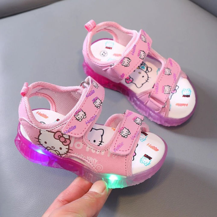 %E3%80%90hot%E3%80%91%202024%20Summer%20New%20Baby%20Girls%20Led%20Light%20Sandals%20Cute%20Hello%20Kitty%20Children's%20Casual%20Shoes%20Anti-Slip%20Kids%20Beach%20Shoes%20Outdoor%20Shoes%20-%20Image%205