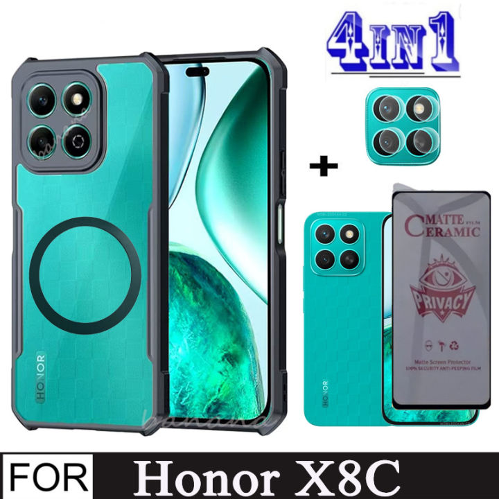 Honor%20X8C%204in1%20Case%20Magnetic%20Sticker%20Shockproof%20Phone%20Case%20for%20Honor%20X8B%20X8A%20X7C%20Matte%20Ceramic%20Tempered%20Glass%20Back%20Film%20Screen%20Protector%20-%20Image%202