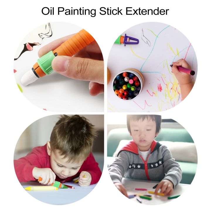 15%20Pcs%20Oil%20Pastel%20Extender%20Metal%20Holder%20Crayon%20Holder%20Tool%20Extender%20Plastic%20Drawing%20Crayon%20Cap%20Crayon%20Pen%20Cap%20-%20Image%202