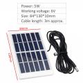 5W 6V Solar Panel With 3m Cable Solar Energy Solar Power Panel Polysilicon. 