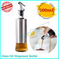 Oil Vinegar Dispenser Glass Bottle. 
