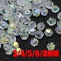 Exquisite Clear Crystal Beads -3mm 4mm 5mm 6mm 8mm -Glass Crystal Bicone Bead -for Making Jewelry Necklace & Bracelet. 