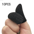 Withoutyou Set of fingertip gaming finger sleeves, anti-slip and sweat-proof fingertip Luxury gaming pieces, 10 player mobile game gloves, touch screen, breathable. 