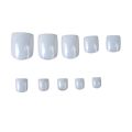 100 pcs/Set Square False Toe Nails Full Cover Natural White Clear Artificial Fake Toe Nail Acrylic Foot Nail Art Tips Manicure Tools. 