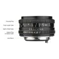 50mm F1.7 large aperture camera lens manual focus main lens - black. 