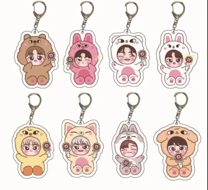 Popular Korean Kpop Band Keychain Idol Boy Rm Jin Suga Jhope Jimin V ...