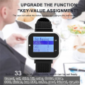 Wireless Calling System Button 2 Watch Waiter Pager 15 Restaurant Table Call Button Transmitter Efficient Waiter Service Buzzer, Long Range UK Plug. 