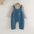 Children Big Pocket Loose Overalls Autumn Girl Baby Casual Suspenders Jumpsuit Kid Boy Retro Denim Pants Infant Cotton Trousers. 