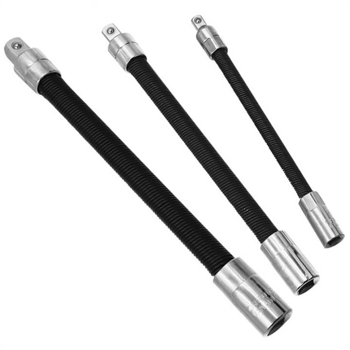 3 Piece Tool Electric Wrench Elastic Connecting Rod Universal Flexible ...