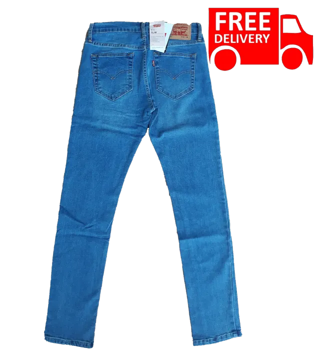 511 Mid Blue  Denim Jeans For Men Skinny Fit