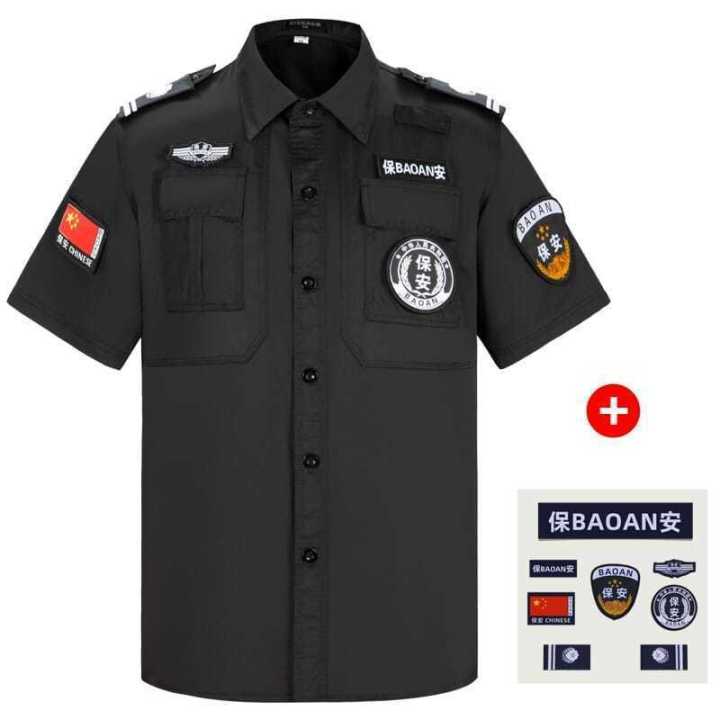 Security%20Uniforms%20Summer%20Short%20Sleeve%20Summer%20Security%20Uniform%20Suit%20Baby%20Boy%20and%20Girl%20Summer%20Black%20Security%20Work%20Clothes%20Summer%20Wear%20-%20Image%204