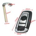 Car Smart Remote Key Fob Case Blade For F10 F20 F30 F40 1 3 5 Series 4Button. 