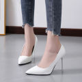 Women High Heel Shoes Classic Fashion Solid Color Pointed Toe Stiletto Slip On Dress Evening Party Pumps. 