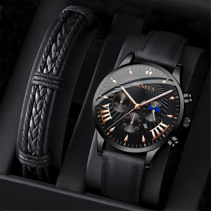 2Pcs%20Male%20Leather%20Bracelets%20Quartz%20Watch%20Set%20Man%20Fashion%20Casual%20Accessories%20-%20Image%204
