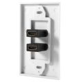 HDMI 2-Ports Wall Face Plate Panel Outlet 1080p Cover Coupler Socket HOT. 
