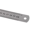 【SkinHorizon】Practical 24 Inch/60CM Metal Ruler with Inch and for Cm Graduations Durable Stainless Steel for Engineers Drafters Desig. 