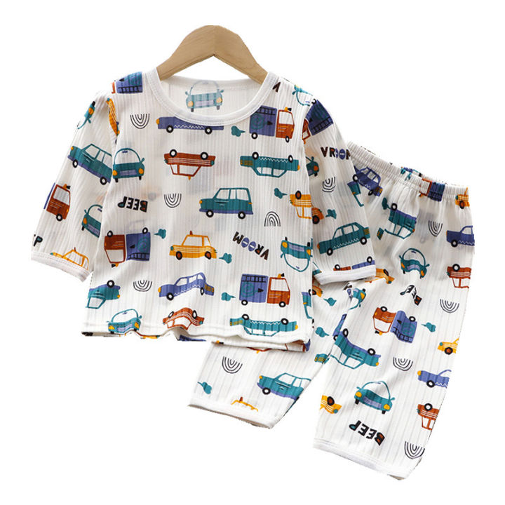 Children's%20loungewear%20set,%20summer%20thin%20men's%20and%20women's%20ice%20silk%20three-quarter%20sleeve%20cotton%20pajamas,%20baby%20breathable%20air%20conditioning%20clothes%20-%20Image%205