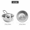 2-Pack Stainless Steel Double Boiler, Heat-Resistant Handle for Chocolate, Butter, Cheese, Caramel and Candy- Steel Melting Pot, 2 Cup Capacity, Universal Pad. 
