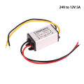 24v To 12v 3/5A 15-36V DC Step Down Buck Converter Voltage Regulator Power Supply For Led Light Car Truck Boat CVFHHH. 