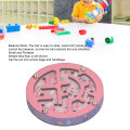 Balance Maze Game Double Sided Educational Round Portable Wooden Ball Maze Puzzle Board Game for Kids baby toy. 