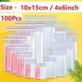 10*15CM - 100pcs/pack Resealable Zip Lock Bags Self Seal Clear Plastic Ziplock Poly Bag Food Storage Package. 