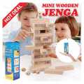 Jenga High Quality 54 Pcs Mini Wooden Block Jenga Stacking Games Building Blocks. 