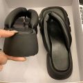 Platform Slippers Women's Summer Outerwear2023New Flip-Flops Net Red Bread Bubble Slippers Flip Flops. 