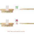 Dry Brushing Body Brush Set of 2, Dry Skin Exfoliating Brush, Handle Back Scrubber for Shower, Dry Brush for Cellulite. 