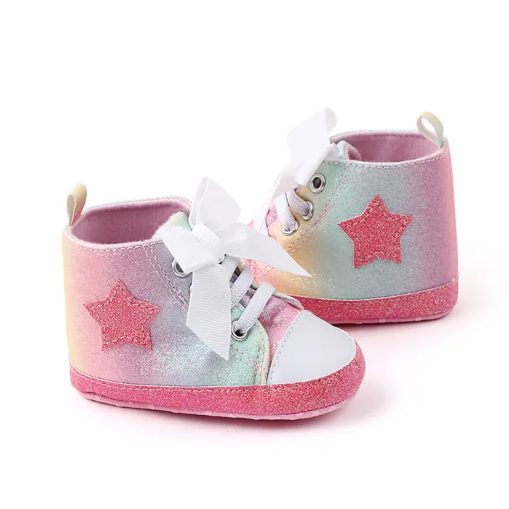 Kidlove%20Baby%20Girls%20Lace-up%20Toddler%20Shoes%20Elastic%20Band%20High-top%20Non-slip%20Soft%20Sole%20Baby%20Shoes%20-%20Image%205