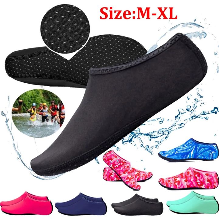 【NEW】 Non-Slip Diving Shoes Swimming Water Sport Socks Summer Aqua Beach Sandal Flat Shoe Seaside Surfing Socks Slipper For Men Women