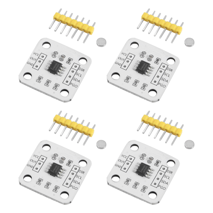 4Pcs AS5600 Magnetic Encoder Angle Measurement Sensor Module 12Bit