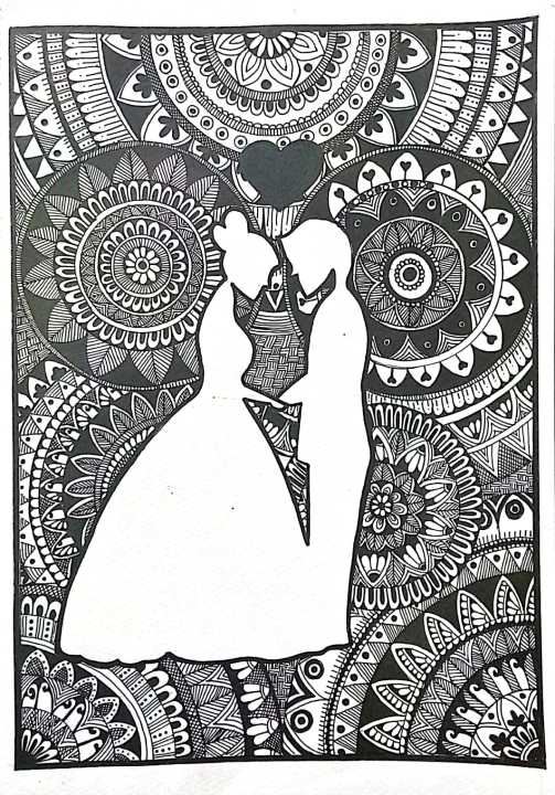 Hand made Mandala Wall Arts A4 Size Without Frame