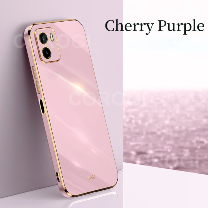 COROGI for Vivo Y15s Back Cover Luxury 6D Plating Soft Case Camera